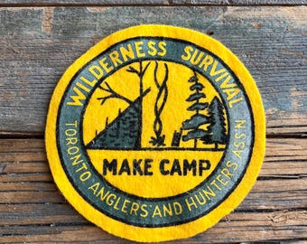 Vintage Toronto Anglers & Hunters Felt Patch – Wilderness Survival
