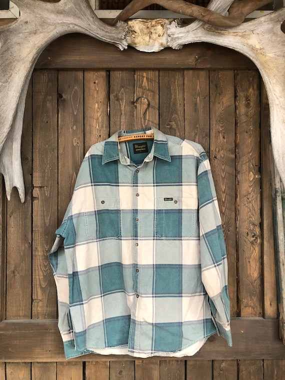 Wrangler Plaid Shirt || Plaid Work Shirt || Heavy