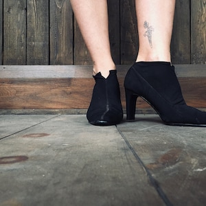 C1990s Premiere Collection High Heel Ankle Booties — Wild & Stretchy