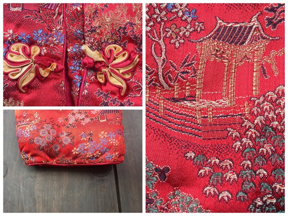 Asian Satin Jacket || Chinese Quilted Jacket || Size … - Gem Asian Satin Jacket || Chinese Quilted Jacket || Size … - Gem