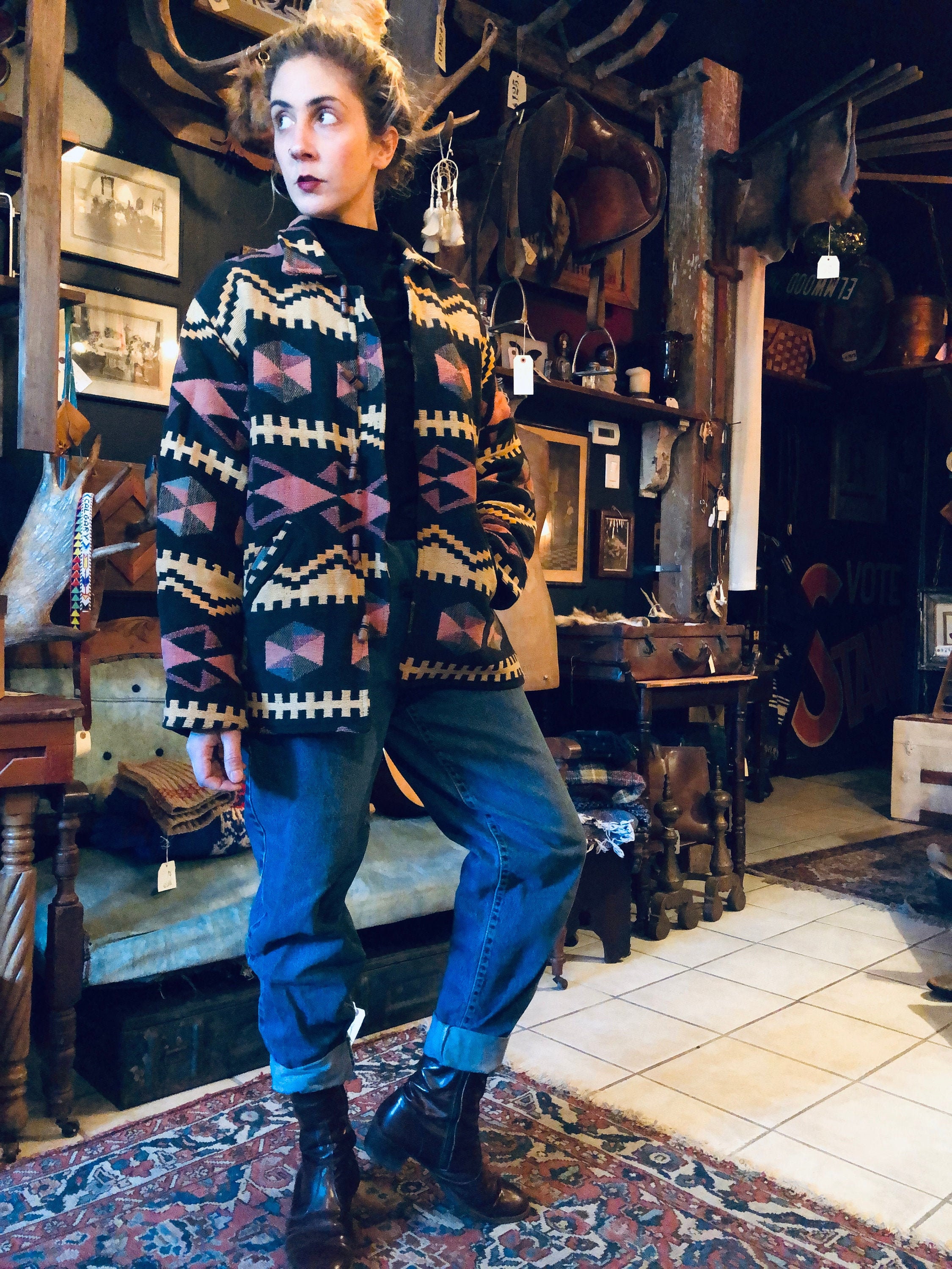 Navajo Bomber Jacket - Etsy