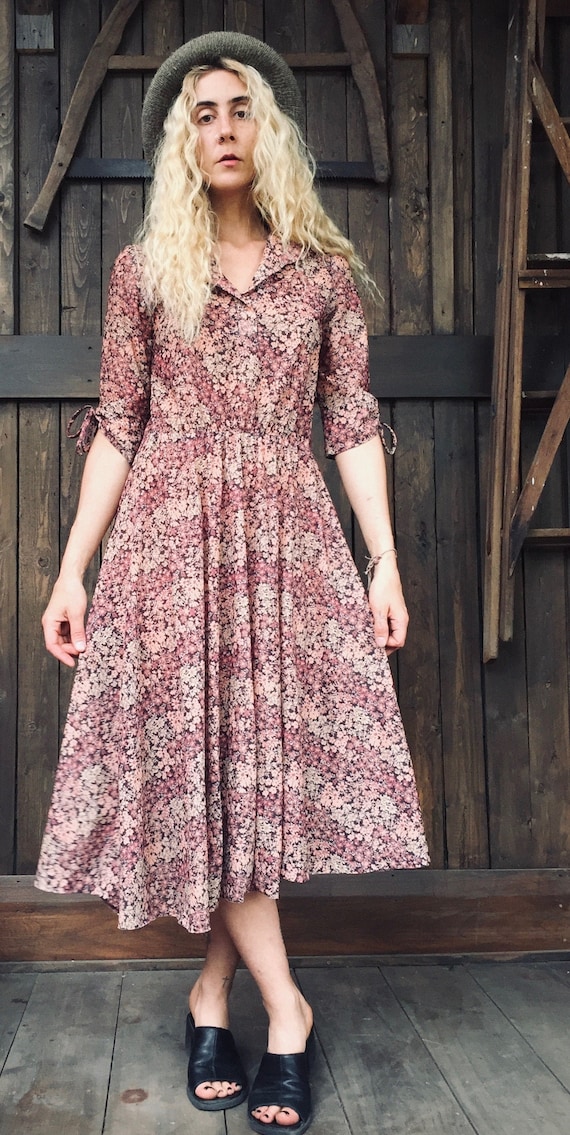 Floral Prairie Dress || Floral Dress || Sheer Flor