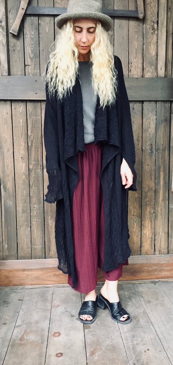 Cloak Cardigan || Draped Cardigan || Long Wrap Car