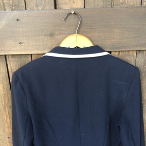 Cropped Sailor Blazer Navy Blazer Size S Sailor Jacket School Girl Blazer Navy and White Blazer Summer Blazer image 10