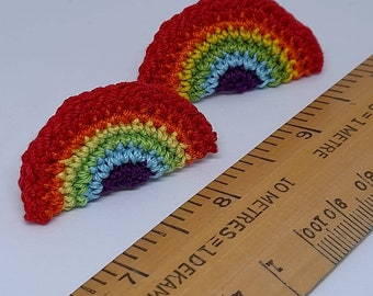 Broche de arcoíris de crochet, broche pequeño, Pride Jewellery