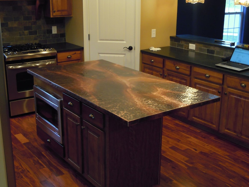 Copper Kitchen Island Top. Heavy Duty Copper. Hand Crafted in Etsy