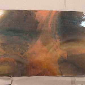 Hand hammered real copper sheet. 16 3/8" x 24"