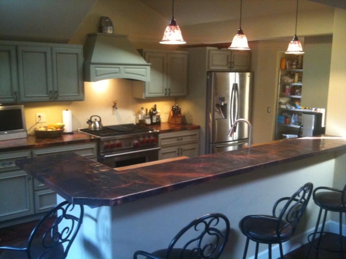 Copper Bar Tops. Heavy Duty Copper. Hand Made in Ohio Etsy
