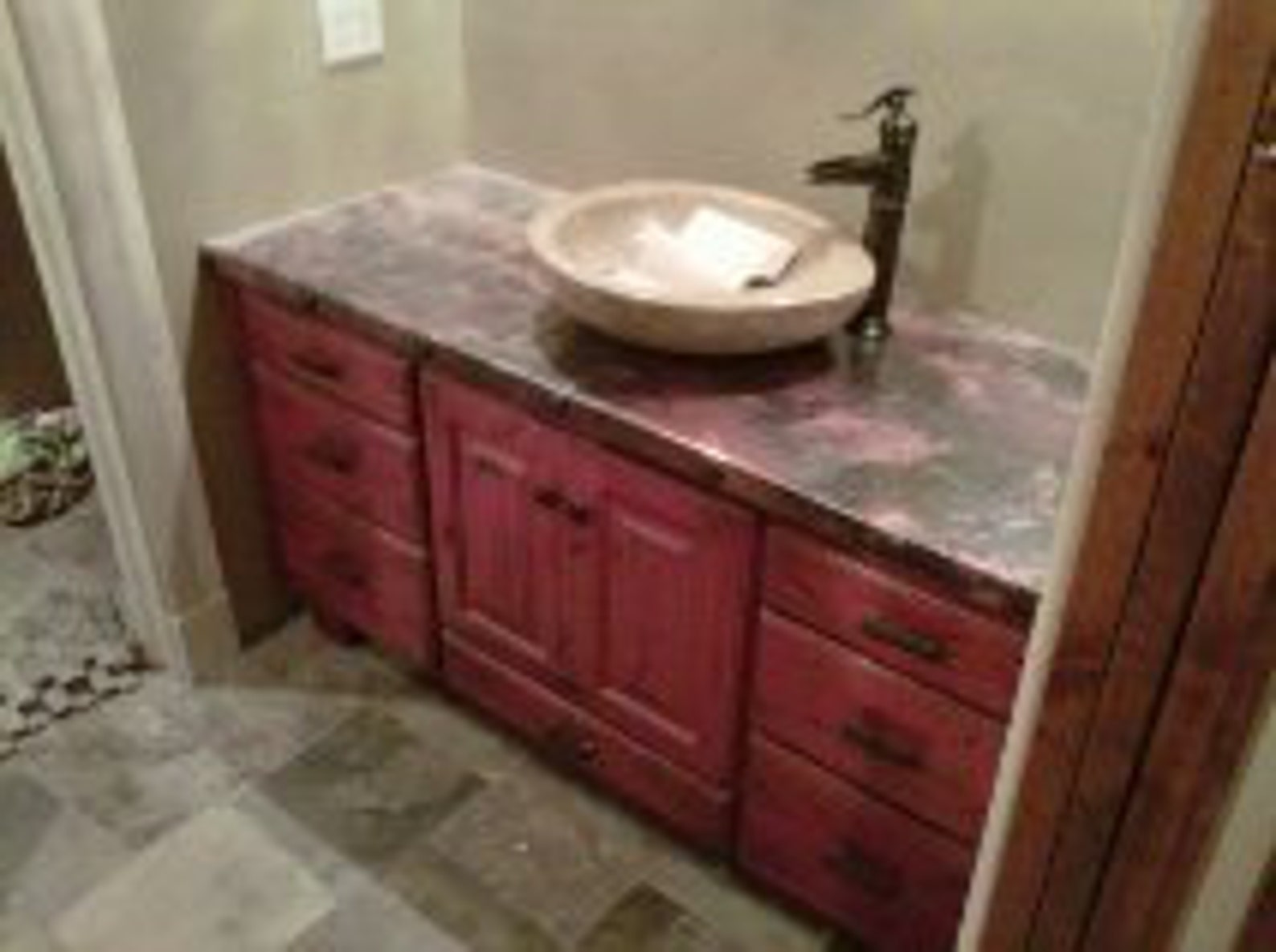Custom Made Copper Bathroom Vanity Tops Priced per Square Foot Etsy