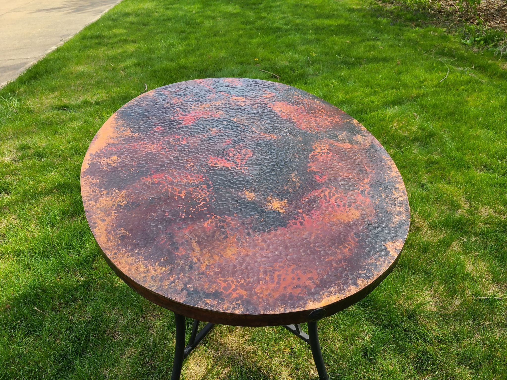 Copper Oval Coffee Table Top Etsy