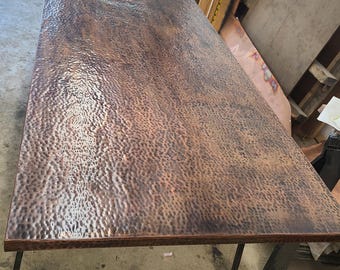 36" X 84" COPPER TABLE/ISLAND top. Handmade in Ohio