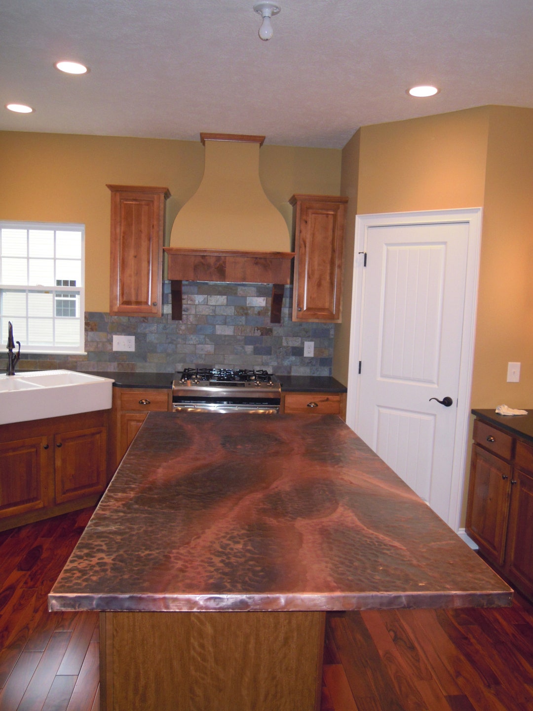 Copper Kitchen Island Top. Heavy Duty Copper. Hand Crafted in Ohio