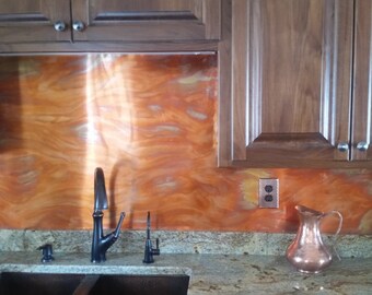 Copper Sheet. Flamed Finish. Custom Sizes Available