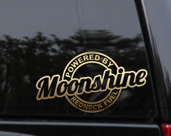 Moonshine Rat Rod Decal Sticker Redneck Fuel Chopper Bobber Car Truck Window