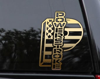 POWER STROKE American Flag Decal sticker