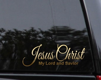 Jesus Christ Lord & Savior Vinyl Decal Sticker Christian Faith Car Window