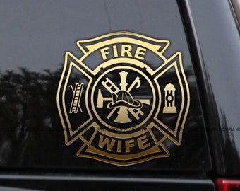 Fire Wife Decal Sticker Firefighter Department Car Truck Window