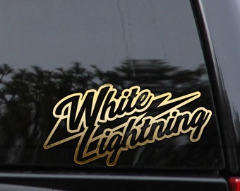 Sticker vinyle éclair blanc pour camion diesel Turbo Boost JDM fenêtre de voiture