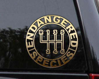 Endangered Species Manual 6 SPEED Transmission Decal Sticker