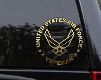 USAF Air Force Veteran Car Truck Window Laptop Decal Sticker