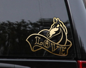 I Love HorsesHorse LoverStickers Cars Trucks Glass Car Window Decals