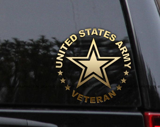 US Army Veteran Car Truck Window Laptop Decal Sticker - Etsy