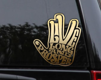 Star Trek Spock Hand Decal Sticker Live Long and Prosper Vulcan Car Window