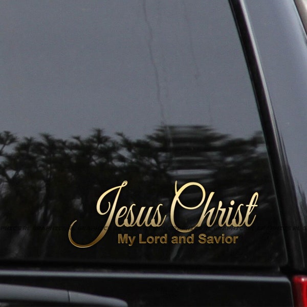 Jesus Christ Lord & Savior Vinyl Decal Sticker Christian Faith Car Window