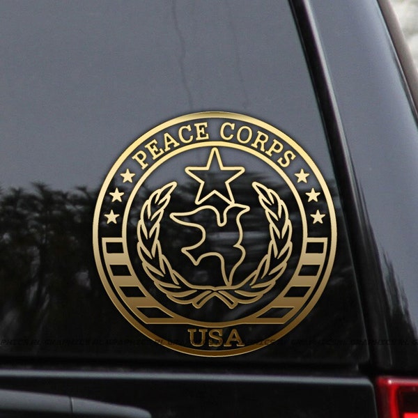 Peace Corps Decal Sticker Help Served Relief Insignia Car Truck Window Laptop