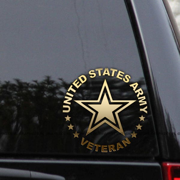 US Army Veteran Car Truck Window Laptop Decal Sticker