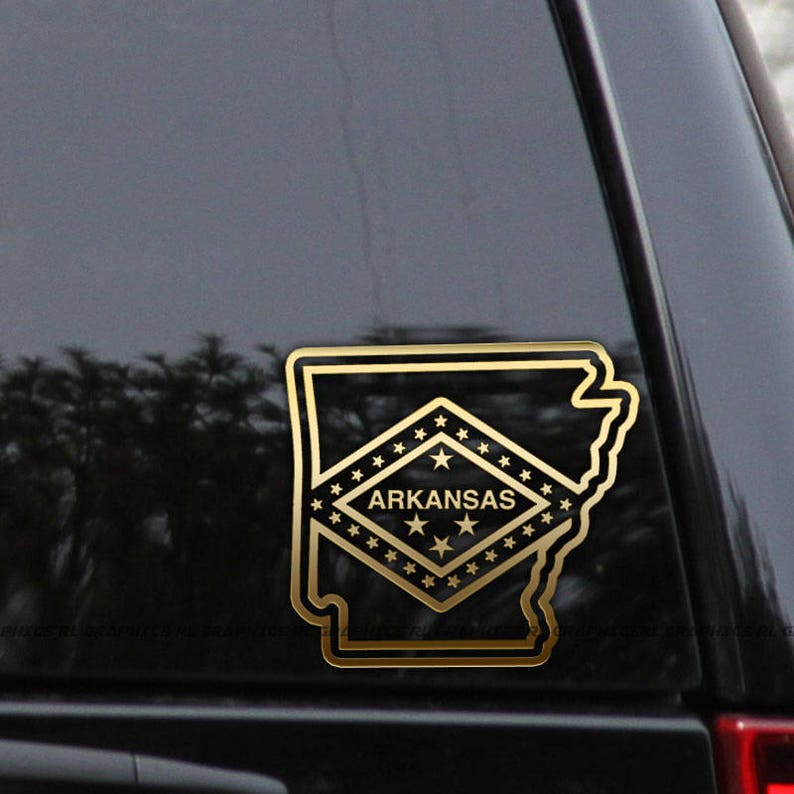 Arkansas Decal Sticker State Home Love Map Flag Car Bumper Window ...
