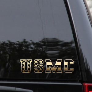 USMC American Flag Vinyl Decal Sticker