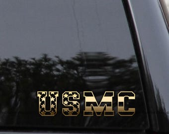 USMC American Flag Vinyl Decal Sticker