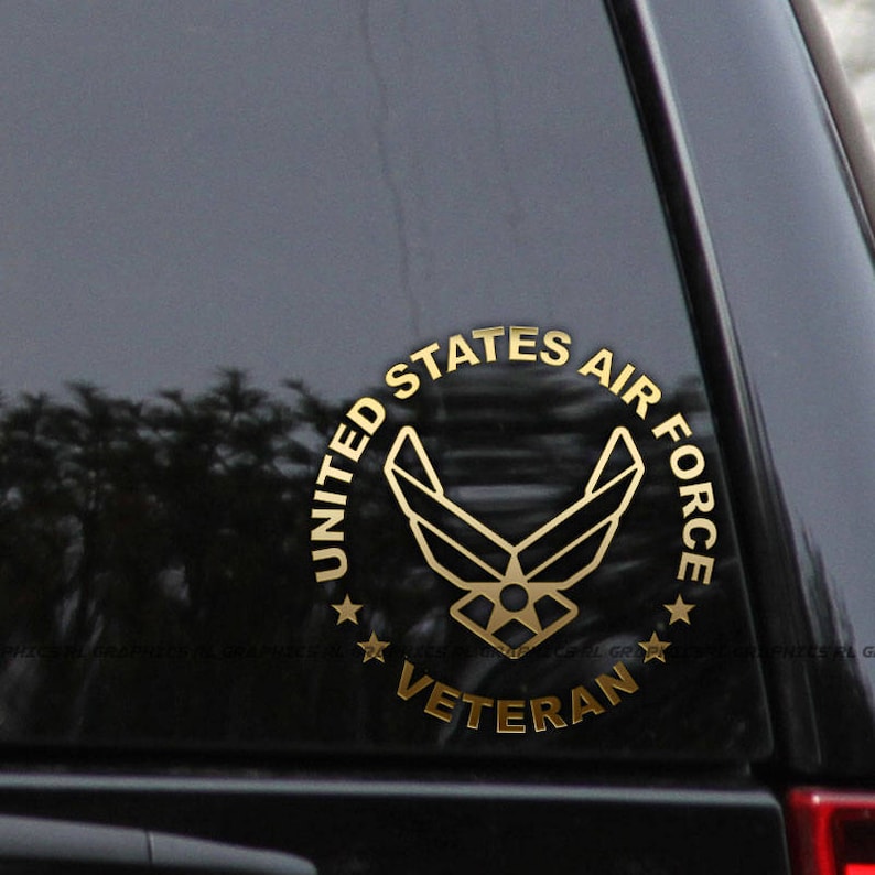 USAF Air Force Veteran Car Truck Window Laptop Decal Sticker Etsy