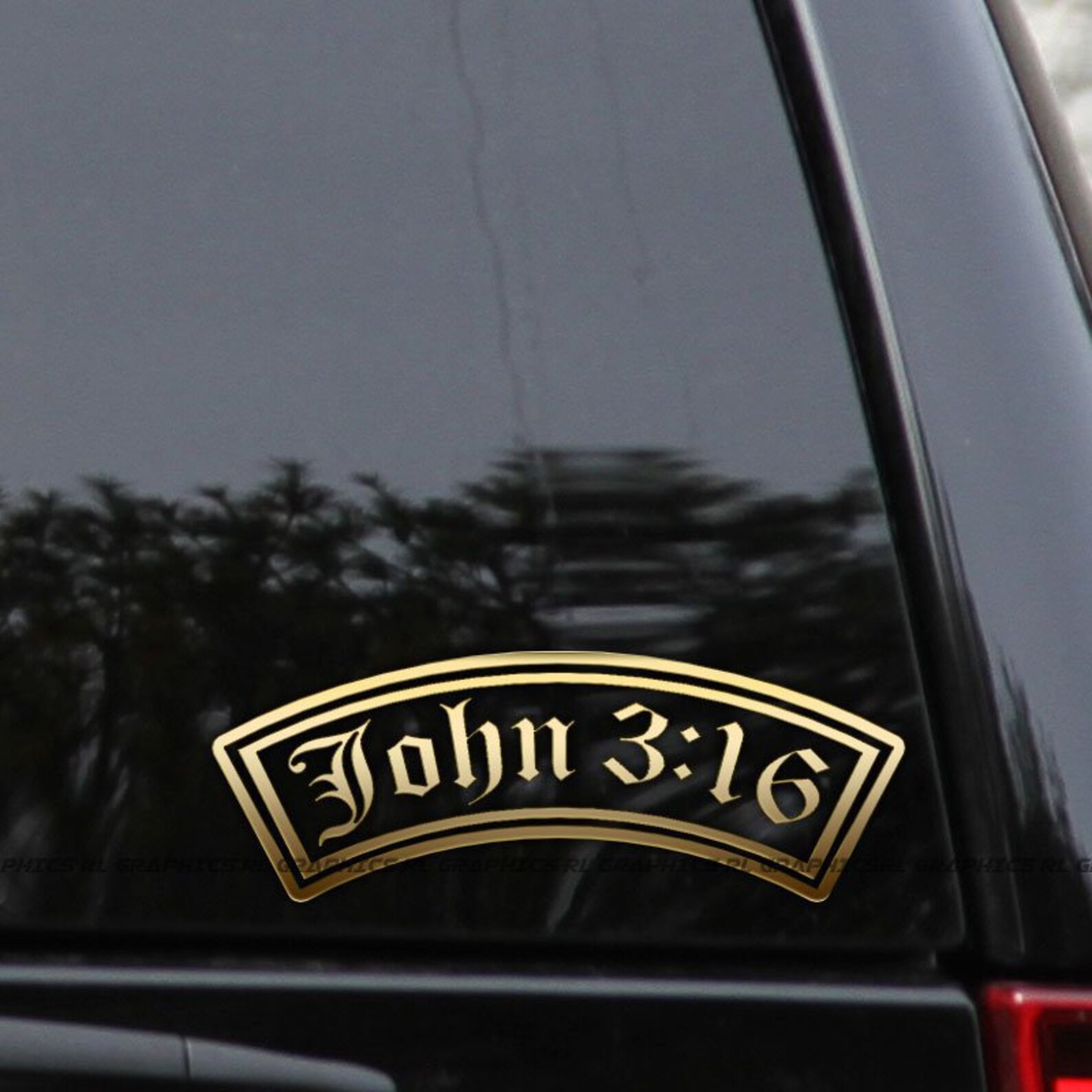 John 3:16 Decal Sticker Jesus Christian Patch Christ Car Truck Window ...
