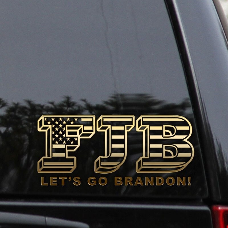 Lets Go Brandon Cursive Decal, Conservative Decal, Made in USA