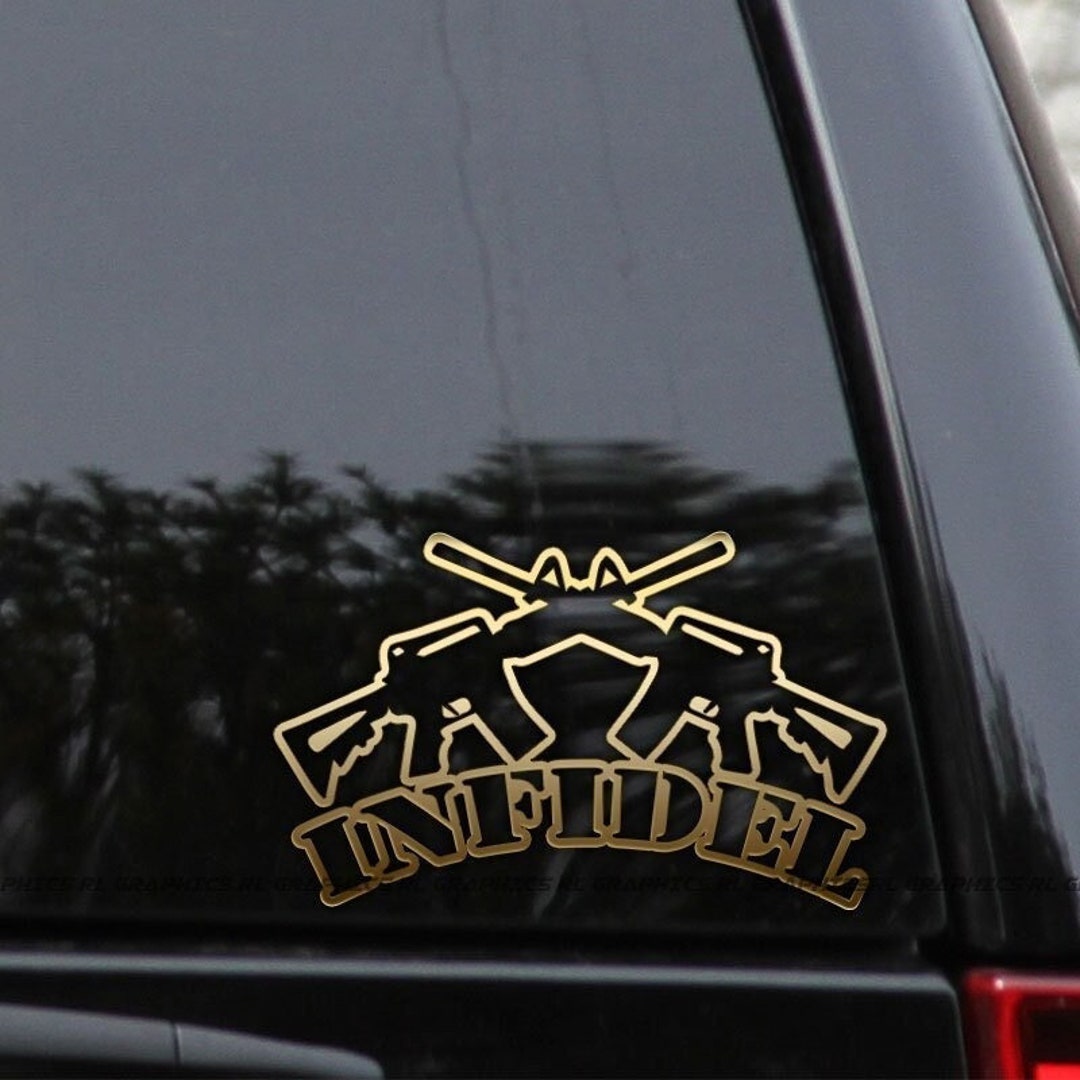 Infidel AR15 Decal Sticker Military Veteran Truck Diesel Window Laptop ...