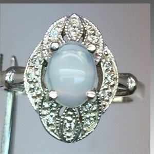 14k Ethiopian Opal & Diamonds Ring, FREE SIZING