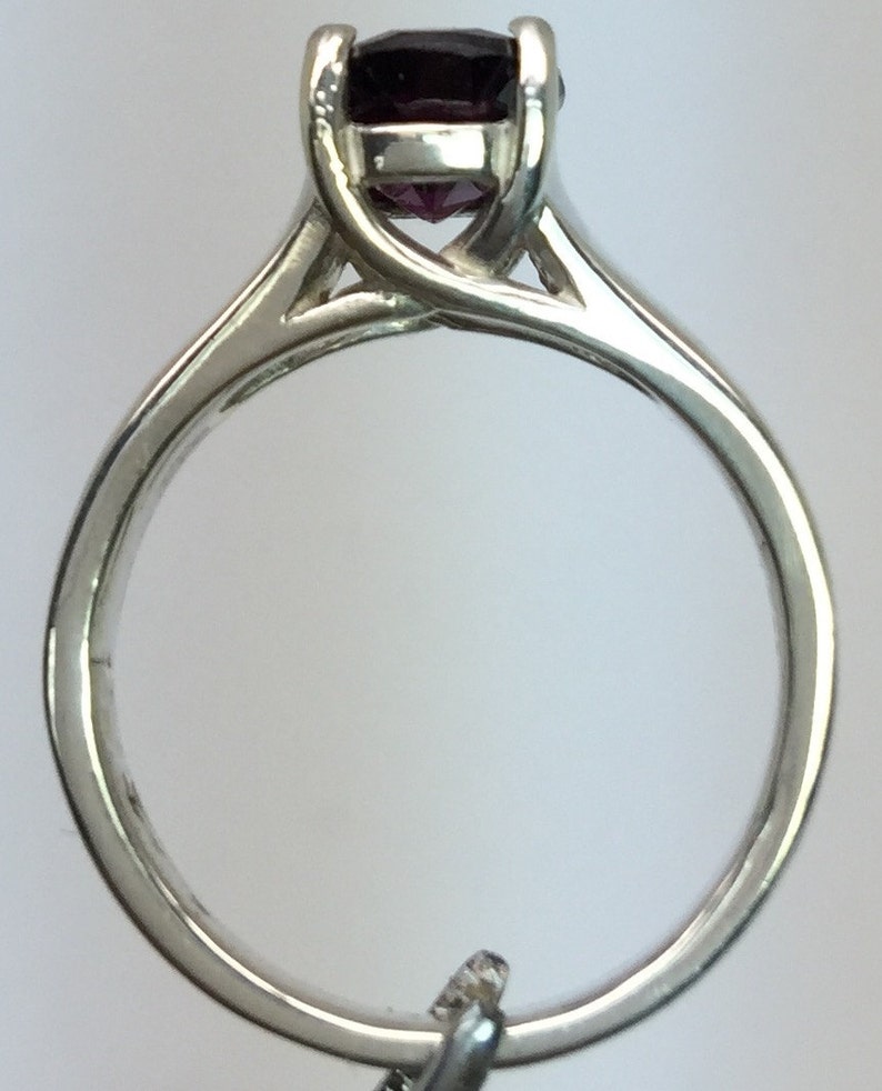 14k Rhodolite Garnet Ring Yellow USA made. Rose Gold FREE Sizing White