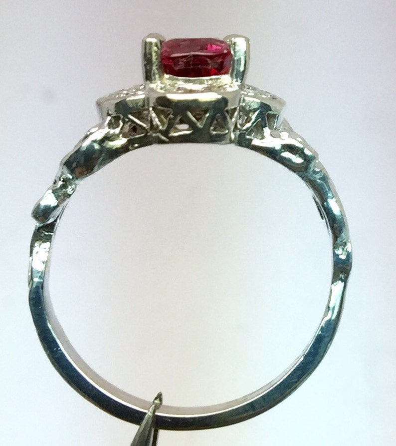 14k Pink Tourmaline /& Diamonds Ring FREE SIZING