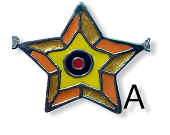 Star Enamel Silver Necklace. Options