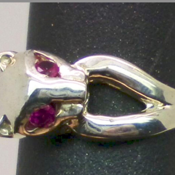 14k Ruby Cat Ring, FREE SIZING.