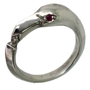 14k Ruby Flamingo Ring, FREE SIZING