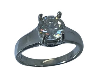 14k Moissanite Ring, Free Resize