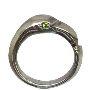 14k Peridot Flamingo Ring, FREE SIZING