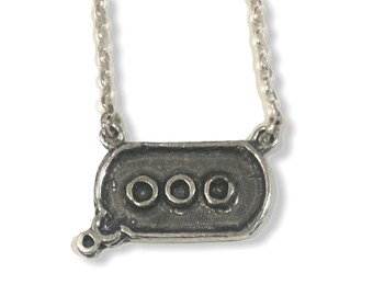 Texting  .925 Silver Necklace