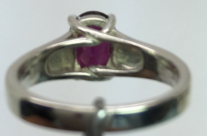 14k Rhodolite Garnet Ring Yellow USA made. Rose Gold FREE Sizing White