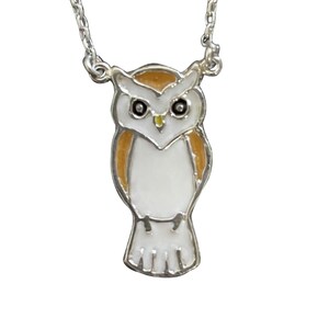 Owl .925 Silver Necklace Enamel
