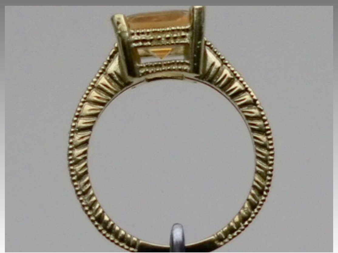 14k citrine garnet ring free sizing etsy