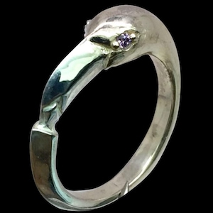 14k Amethyst Flamingo Ring, FREE SIZING